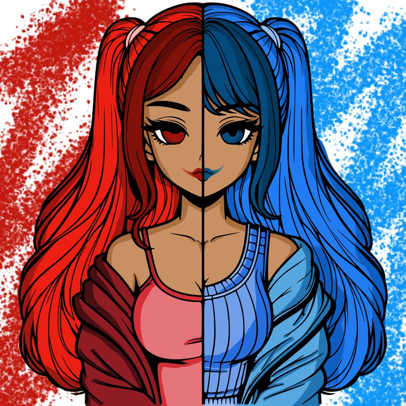 realistic girl split