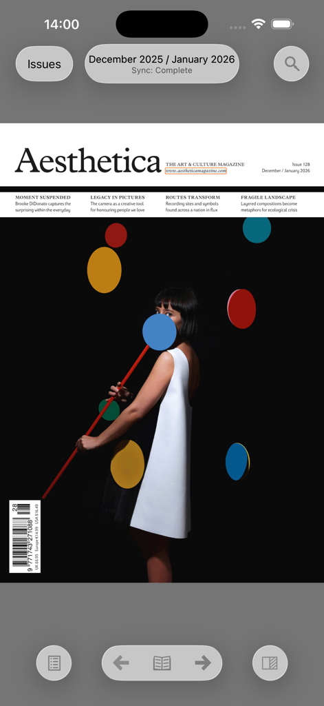 Aesthetica - A digital edition of Aesthetica magazine shown on a mobile screen