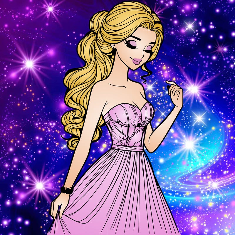 a realistic woman wearing an elegant dress