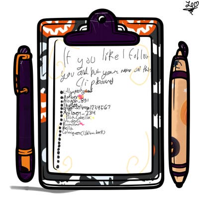 blank clip board with pen