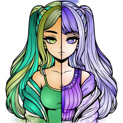 realistic girl split