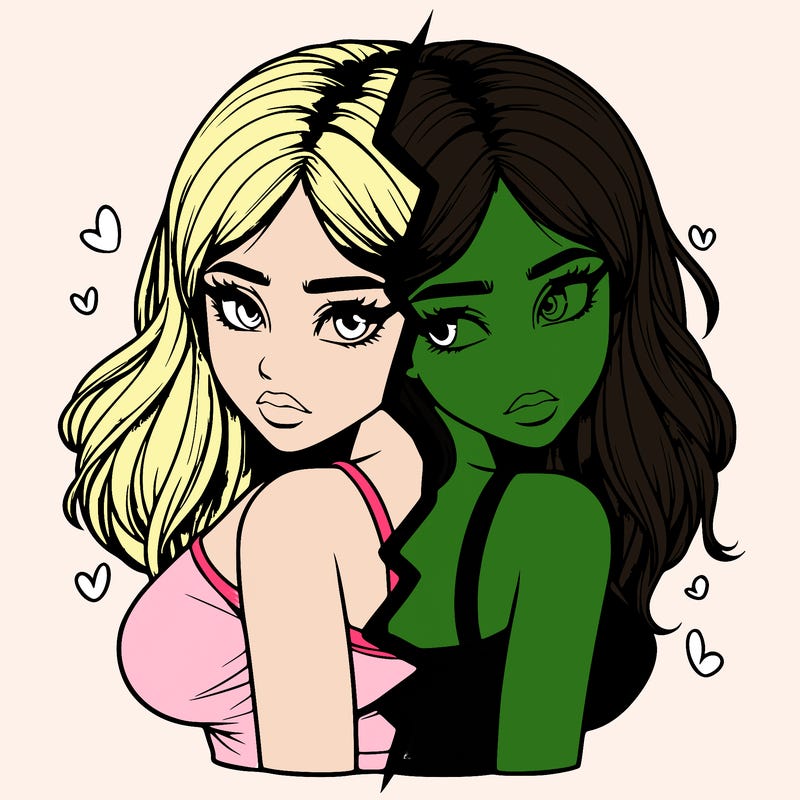 realistic girl split