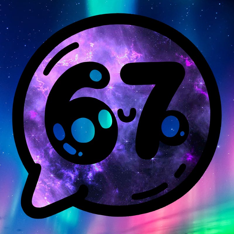 bubble that says 67