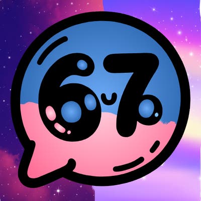 bubble that says 67