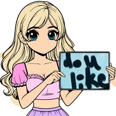 realistic pretty girl holding blank sign