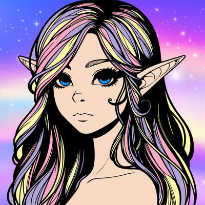elf girl realistic dark fantasy