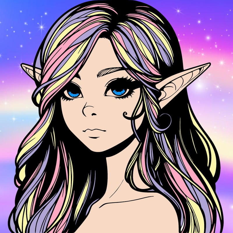 elf girl realistic dark fantasy