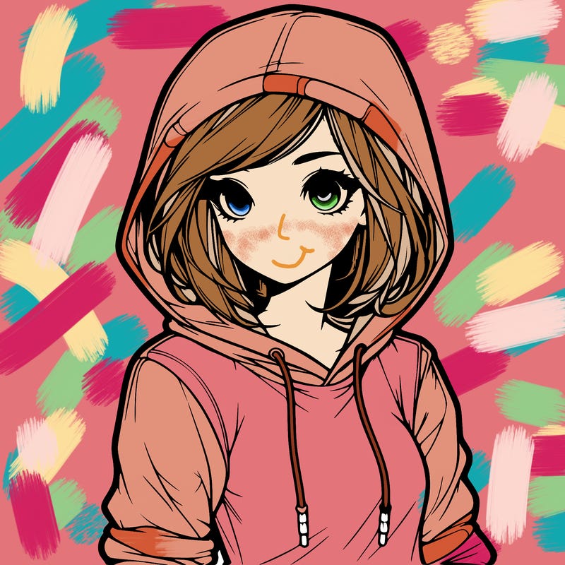 realistic girl with hoodie