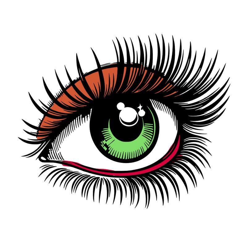 realistic eye long eylashes