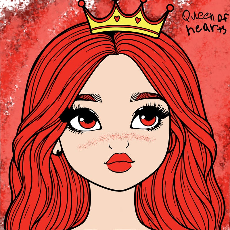 a realistic girl with a crown on