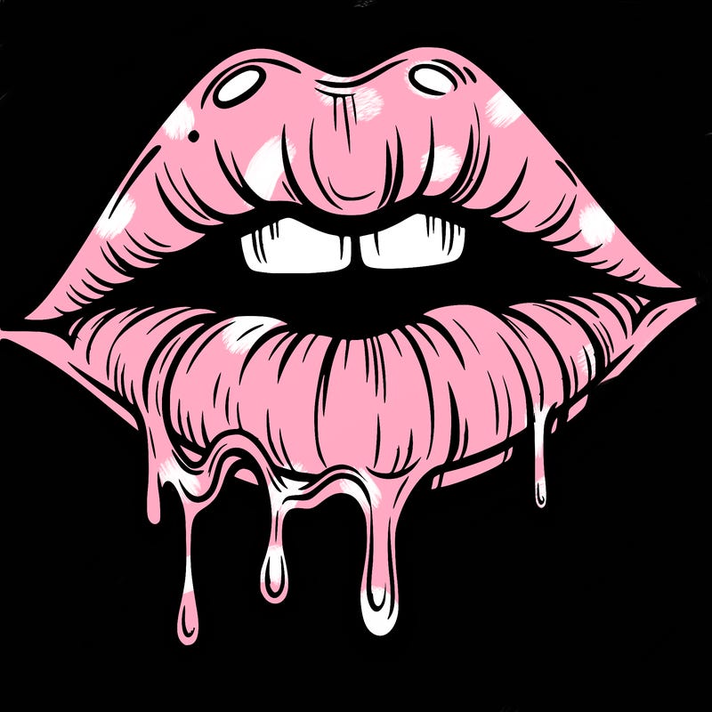 lips that look realistic and drip