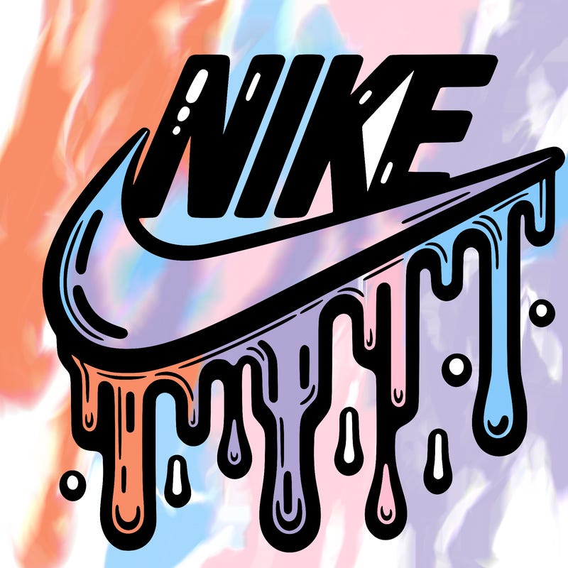 dripping nike logo