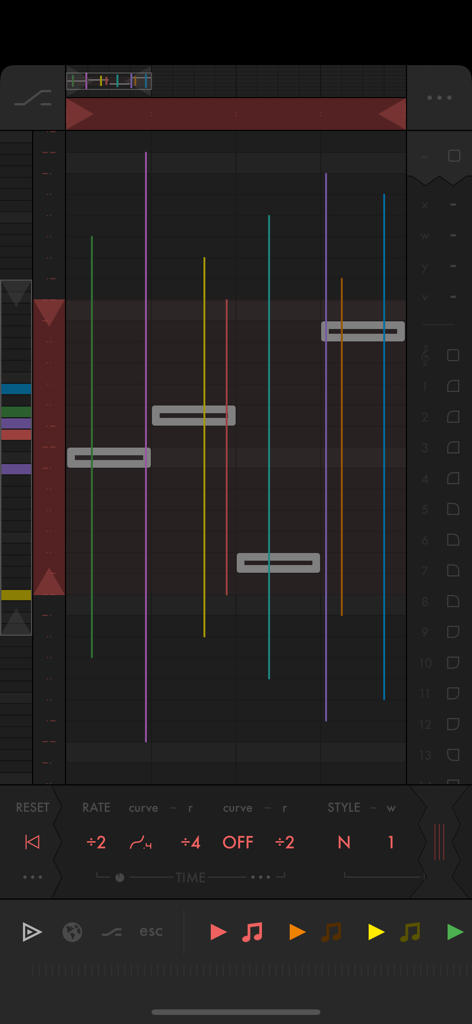Fugue Machine Rubato - Fugue Machine Rubato interface featuring a multi-playhead piano roll with time automation controls.