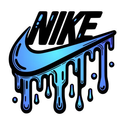 dripping nike logo