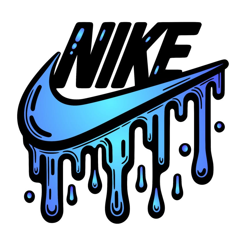 dripping nike logo