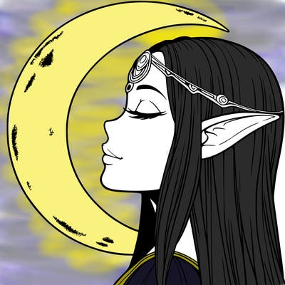 a realistic moon elf