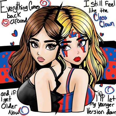 realistic girl split