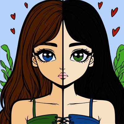 realistic girl split