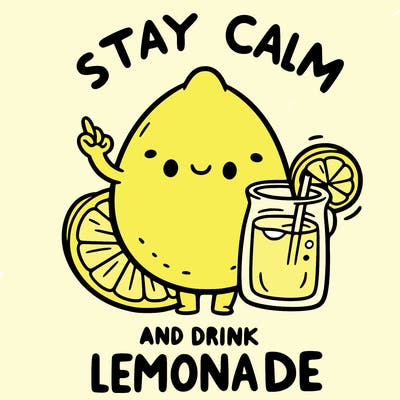 stay calm and drink lemonade