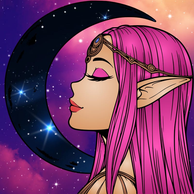 a realistic moon elf