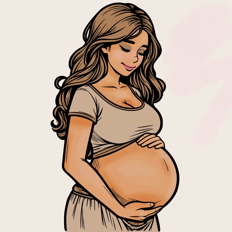 woman heavily pregnant realistic