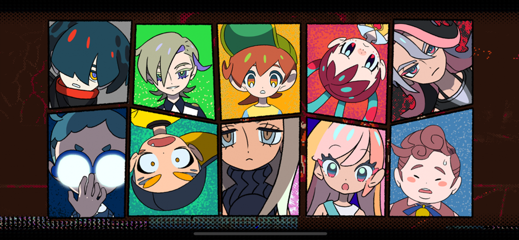 World's End Club - Grid of colorful anime character portraits from the game Worlds End Club