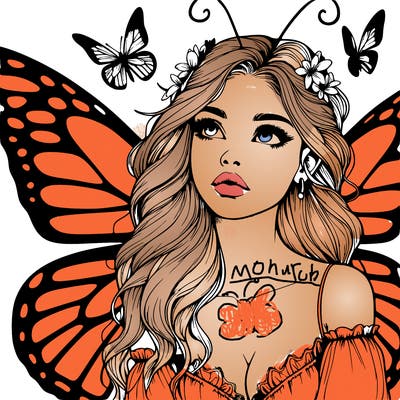 butterfly fairy realistic girl