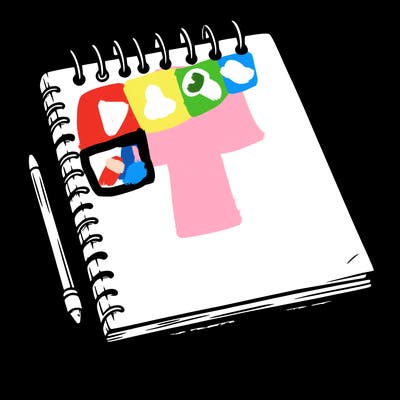a blank sketch pad
