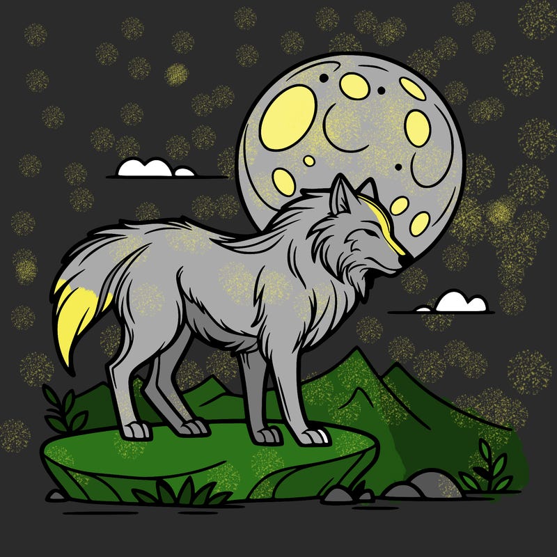 wolf moonlight