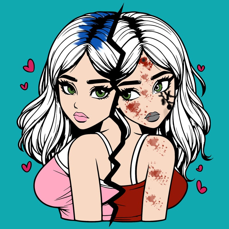 realistic girl split