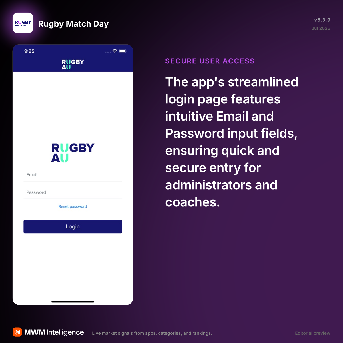 Rugby Match Day - Sports App | MWM