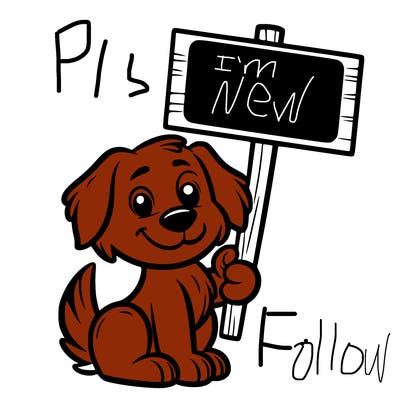 a dog holding the sign