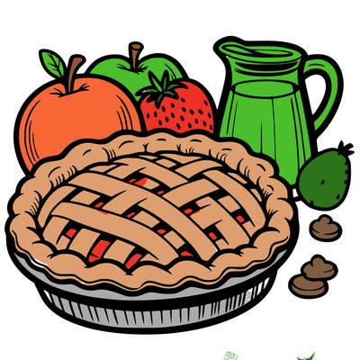 a pie of food