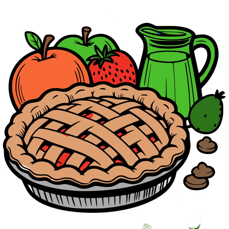 a pie of food