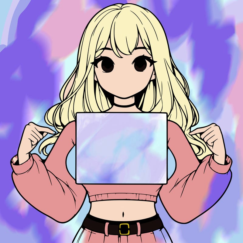 girl holding a blank sign in a long sleeve crop top