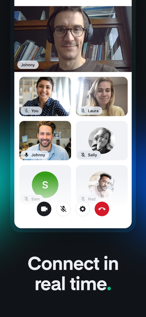 Element X mobile app group video call screen showing multiple participants and secure communication features