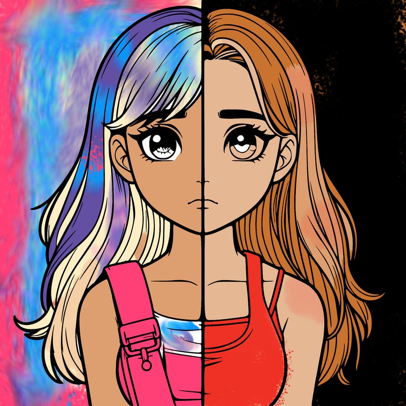 realistic girl split