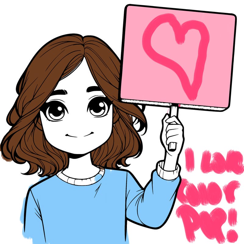 realistic girl holding up a sign