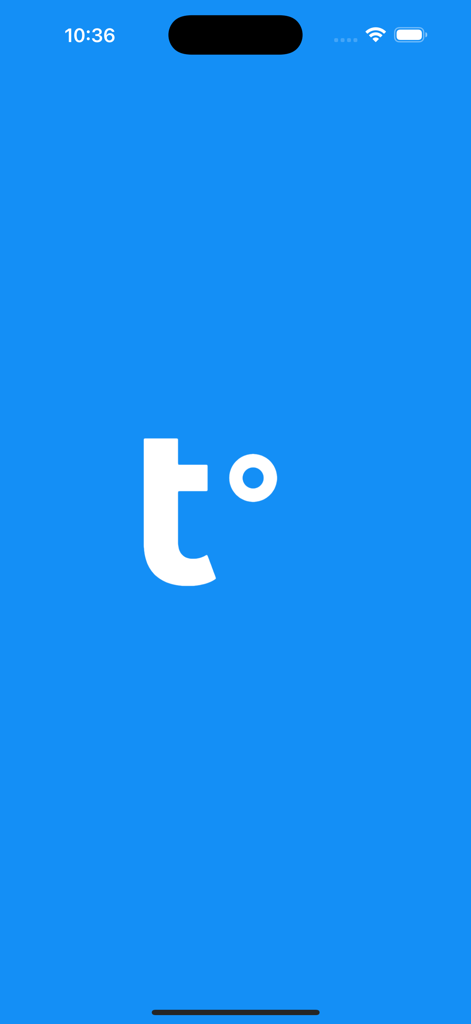 Talento Moodle - Splash screen of the Talento Moodle app showing a white logo on a blue background