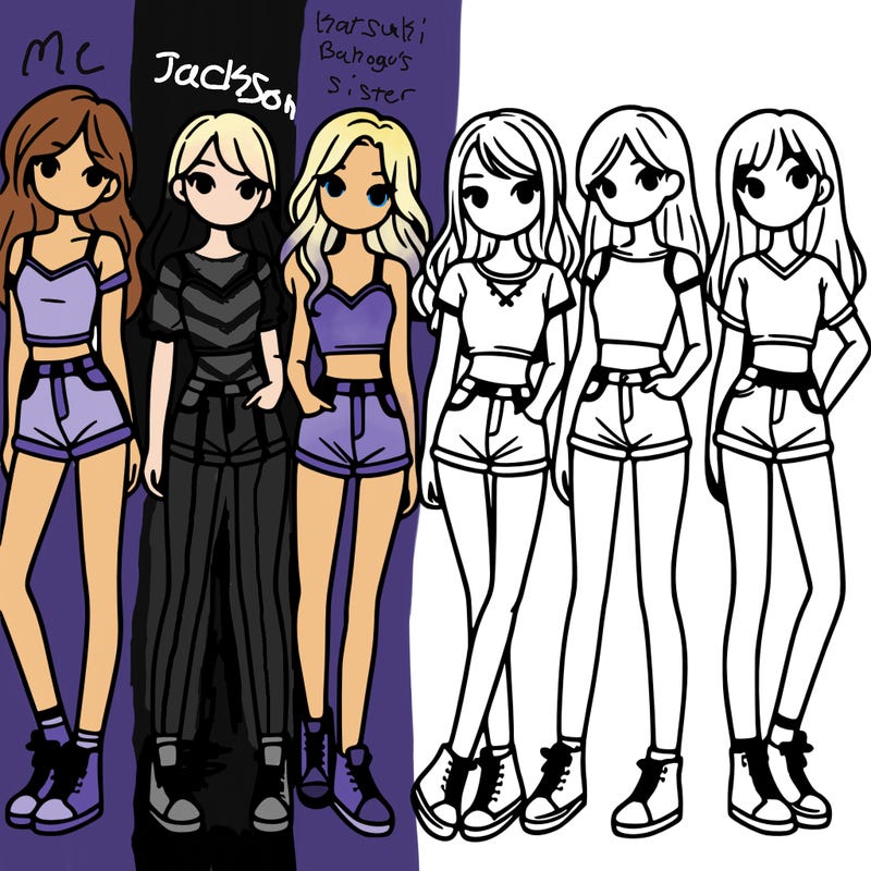 a group of girls wearing crop tops and shorts