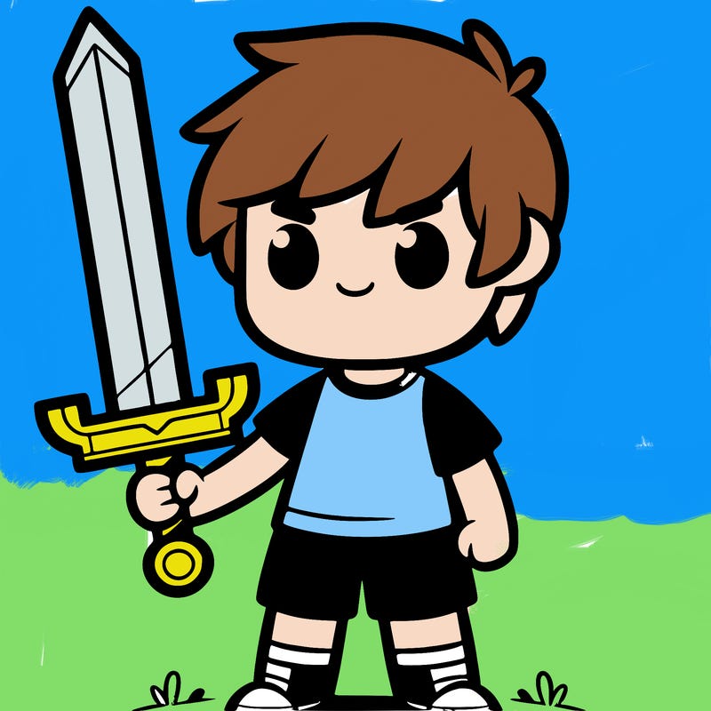 boy with a sword