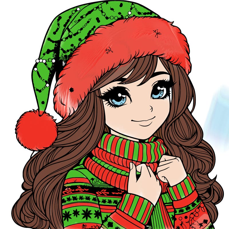 realistic christmas girl