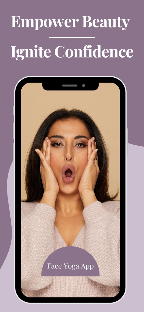 REVIVE STUDIO - Mujer realizando ejercicios de yoga facial en la aplicación Revive Studio