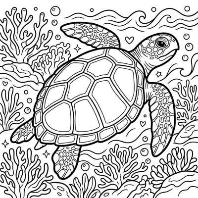 Embark on an underwater journey with this captivating Flatback Sea Turtle coloring page. Perfect for ocean lovers, this intricate design invites you to unleash your creativity and bring vibrant life to the marine world.