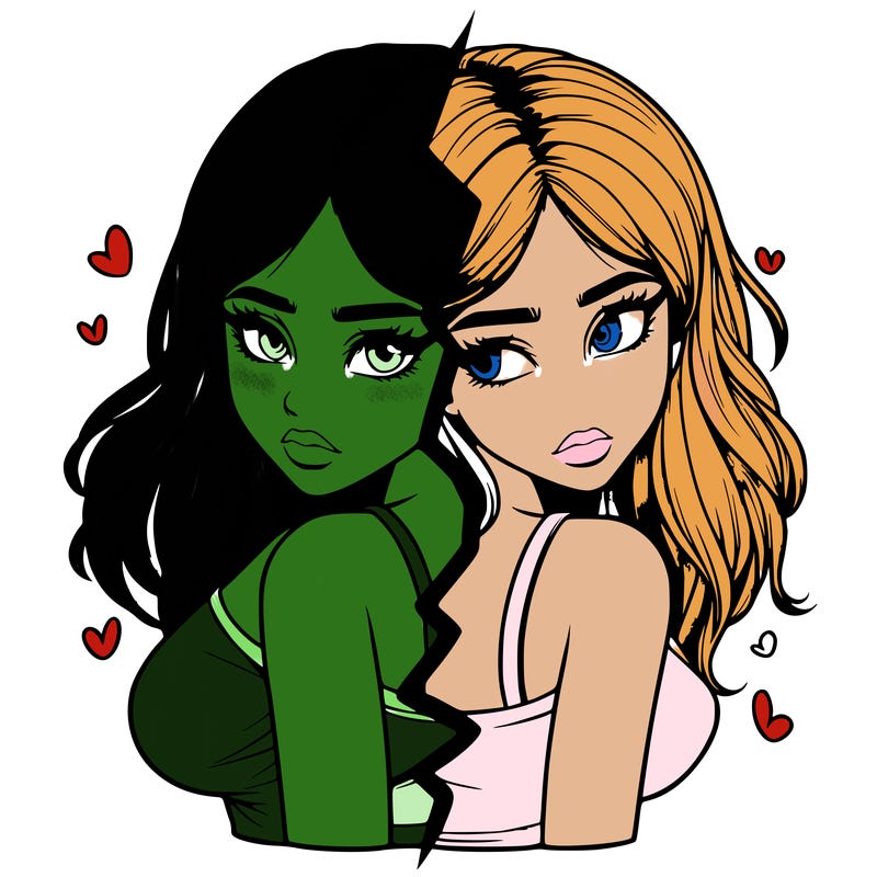 realistic girl split