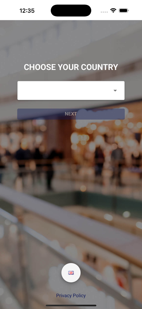 iShopFor Ipsos NEXT - iShopFor Ipsos NEXT country selection screen