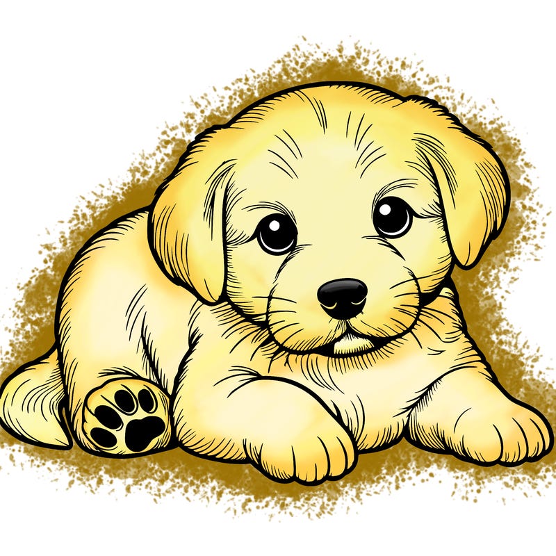 a cute realistic puppy