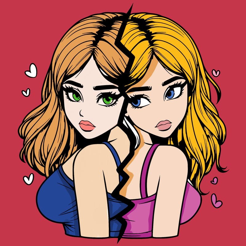 realistic girl split