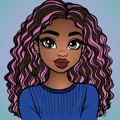 pretty young black girl- detailed