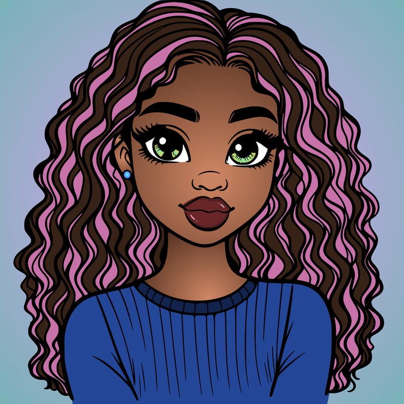 pretty young black girl- detailed